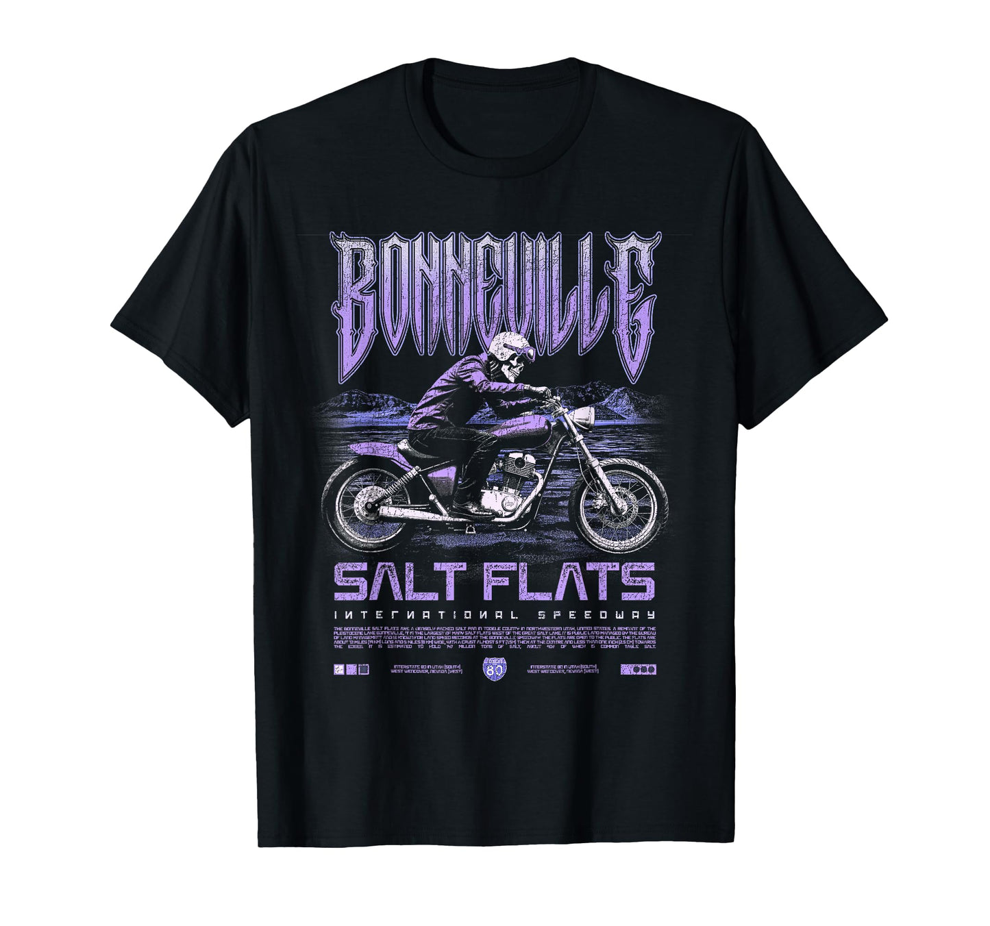 Bonneville Salt Flats Motorcycle Racing T-Shirt - Novelty Apparel Unisex - T-Shirt, Sweatshirt, Hoodie