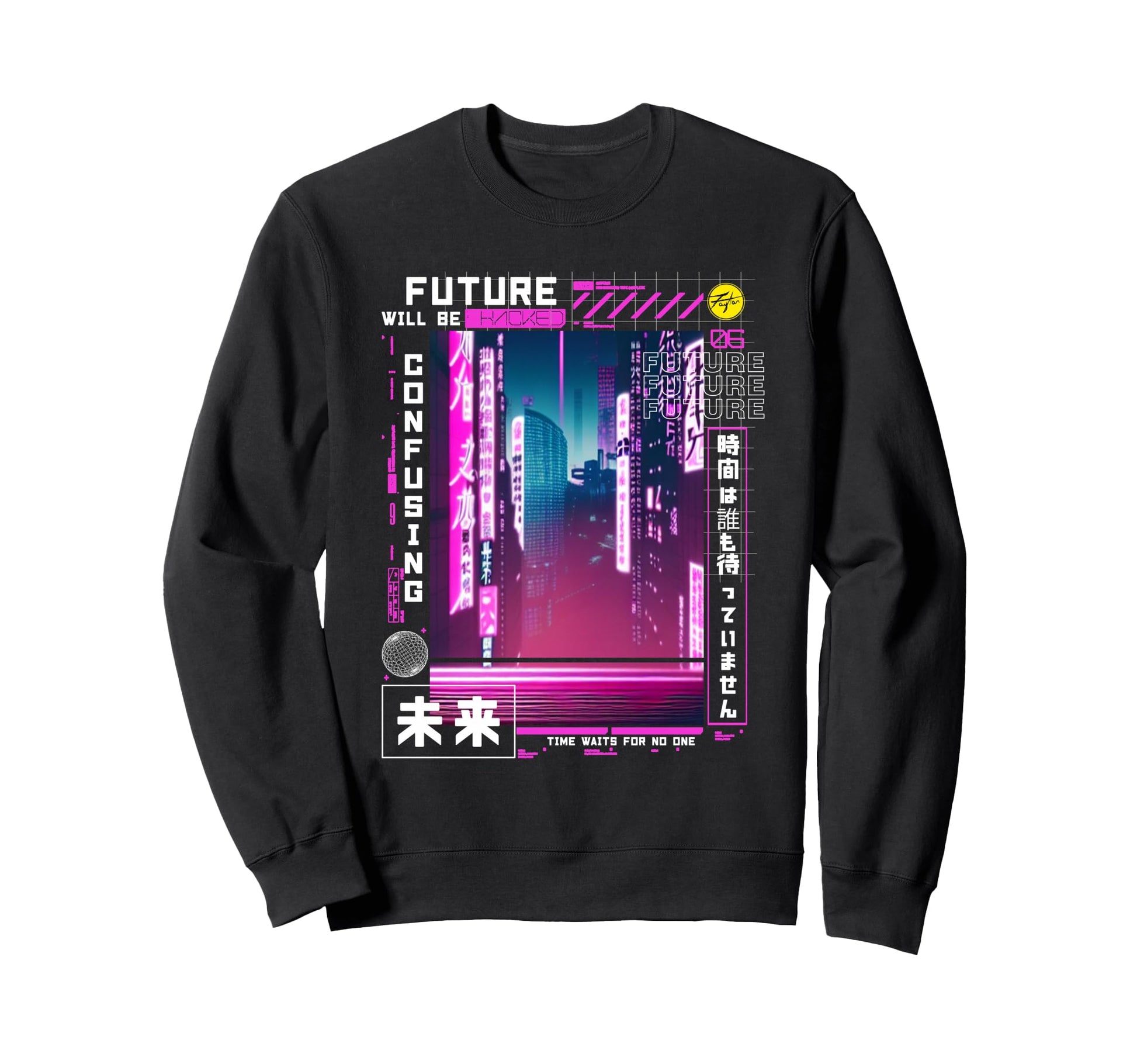 Tokyo Cyberpunk Vaporwave Sweatshirt - Casual Everyday Wear Men Women - T-Shirt, Sweatshirt, Hoodie
