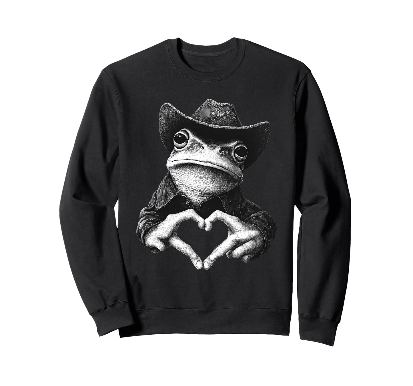 Frog Cowboy Rodeo Cowgirl Toad Sweatshirt - Trendy Graphic for Adults - T-Shirt, Sweatshirt, Hoodie