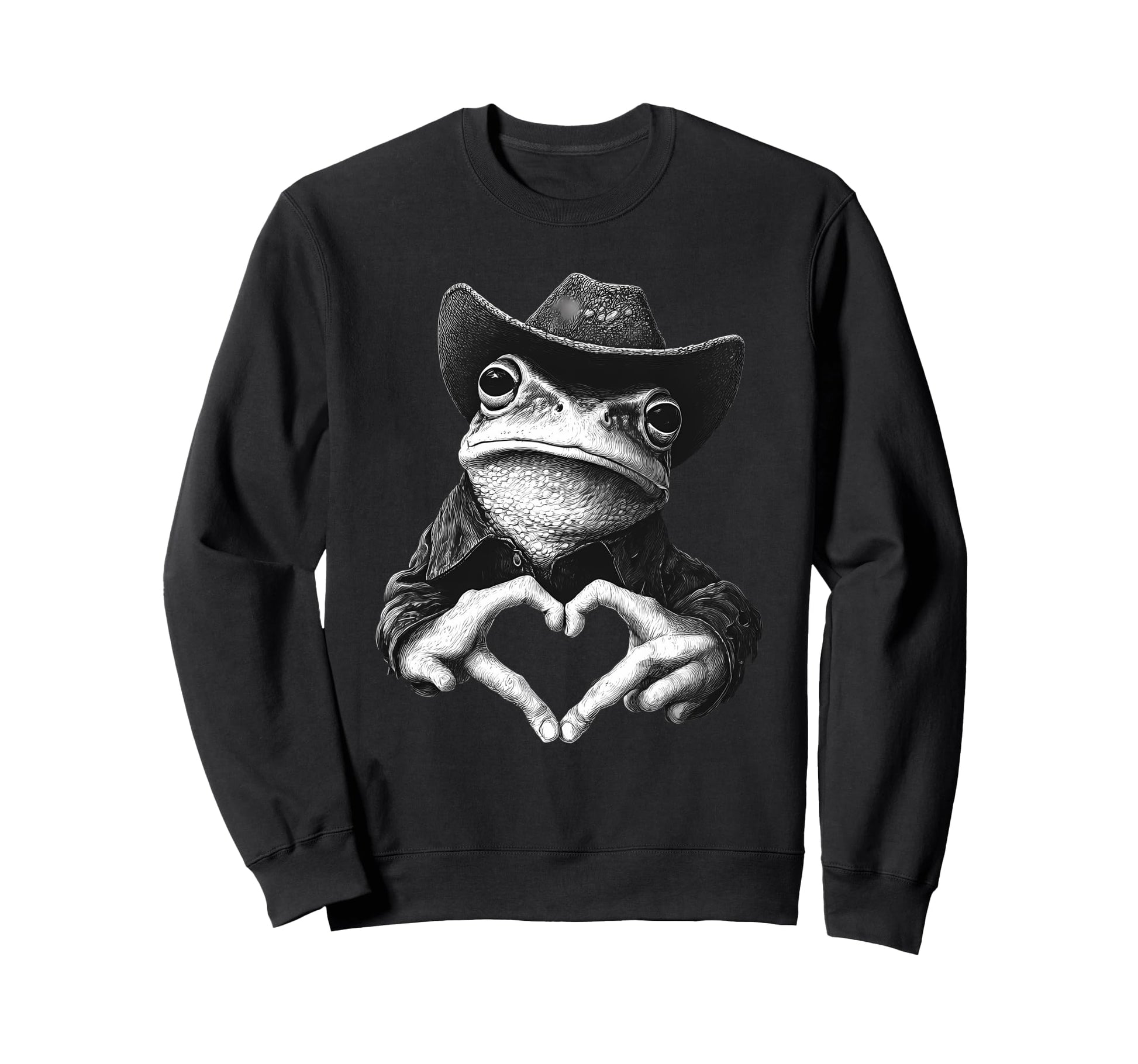 Frog Cowboy Rodeo Cowgirl Toad Sweatshirt - Trendy Graphic for Adults - T-Shirt, Sweatshirt, Hoodie