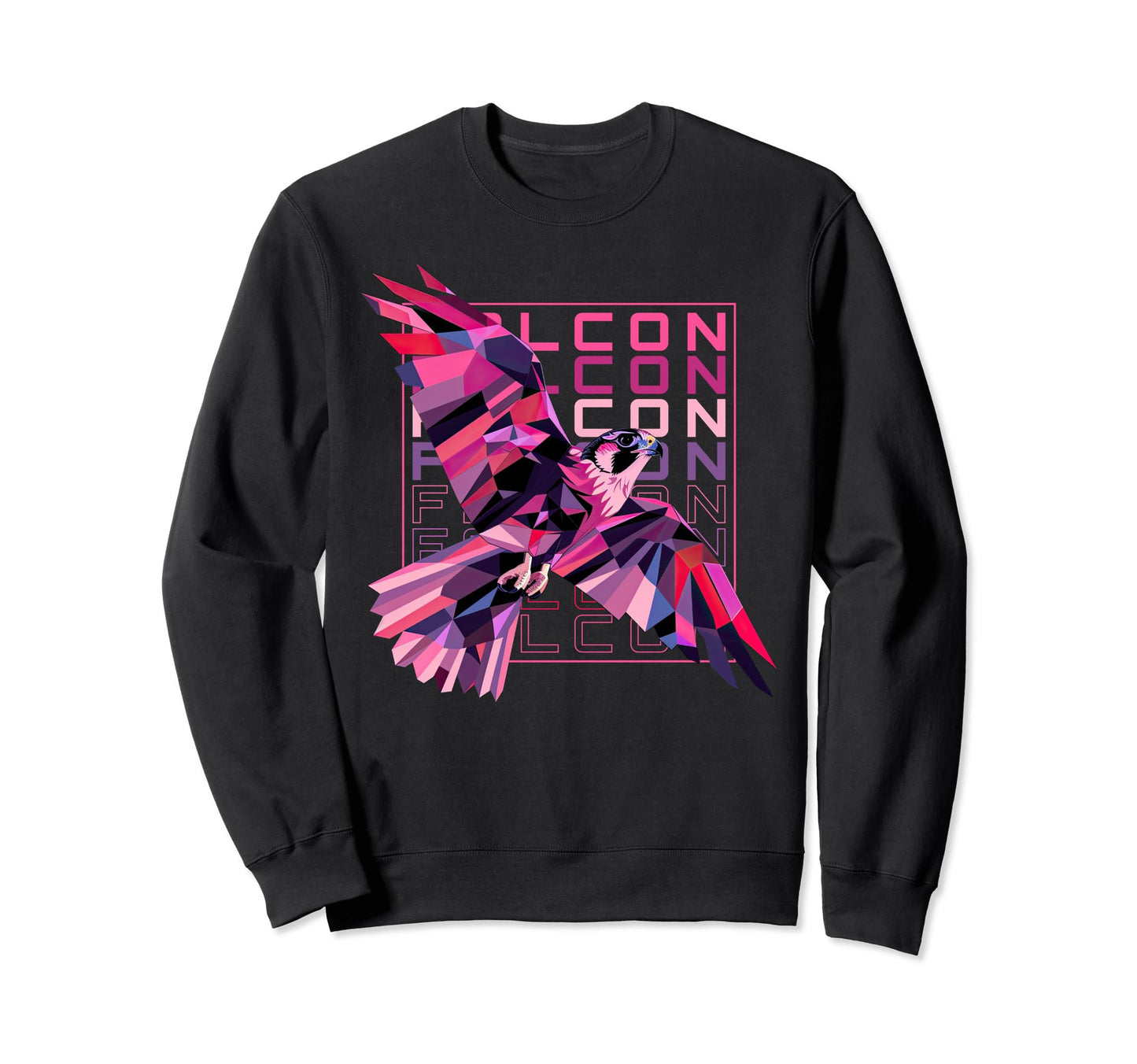 Vaporwave Falcon 80S Aesthetic Sweatshirt - Custom Art Print Unisex - T-Shirt, Sweatshirt, Hoodie