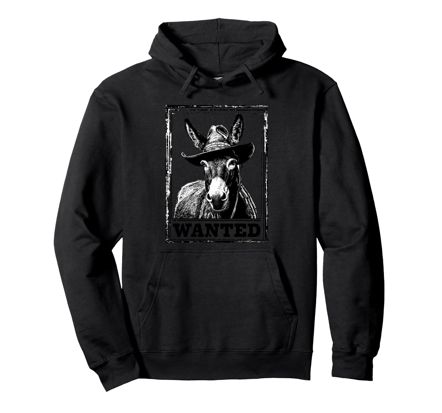 Country Cowboy Donkey Rodeo Cowgirl Hoodie - Unique Graphic Men Women - T-Shirt, Sweatshirt, Hoodie
