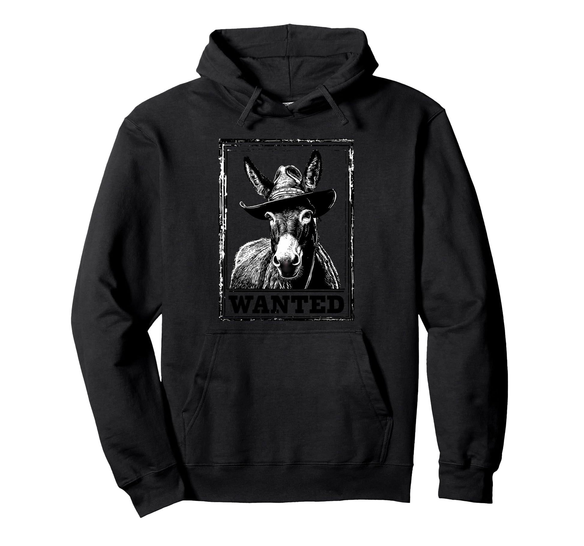 Country Cowboy Donkey Rodeo Cowgirl Hoodie - Unique Graphic Men Women - T-Shirt, Sweatshirt, Hoodie