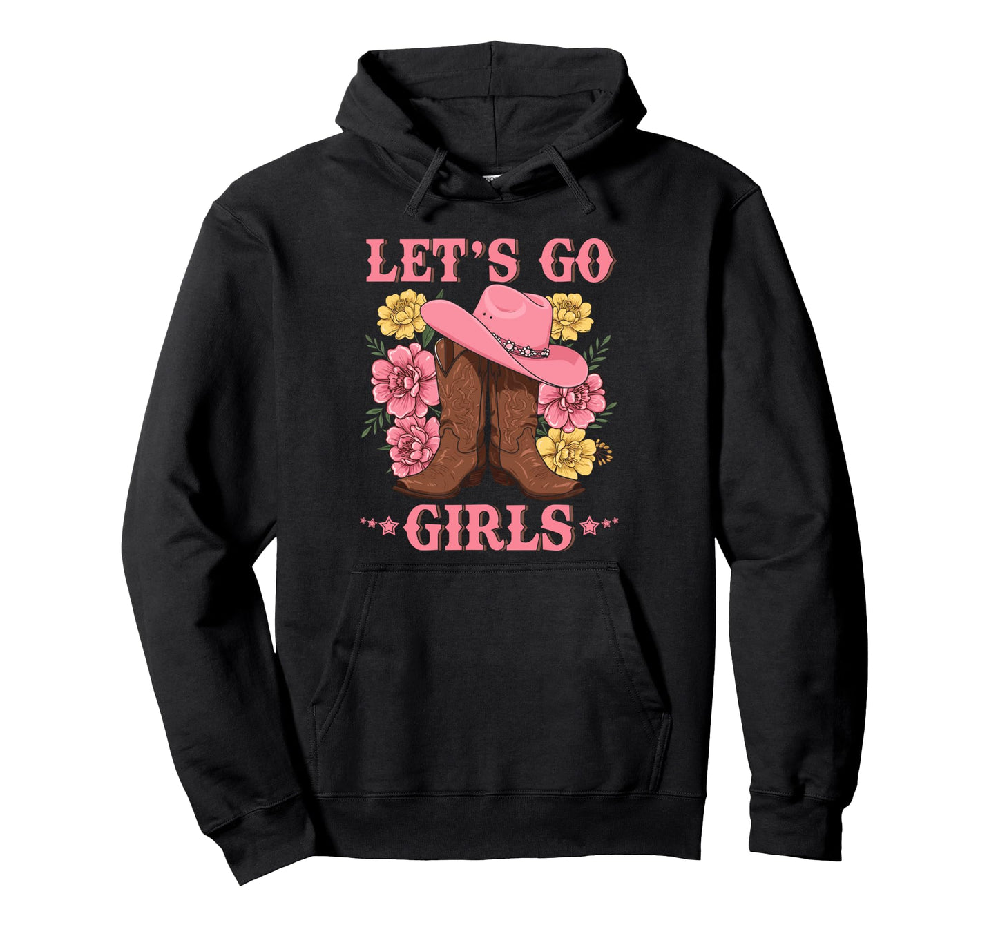 Lets Go Tees Rodeo Western Love Country Hoodie - Graphic Print for Adults - T-Shirt, Sweatshirt, Hoodie