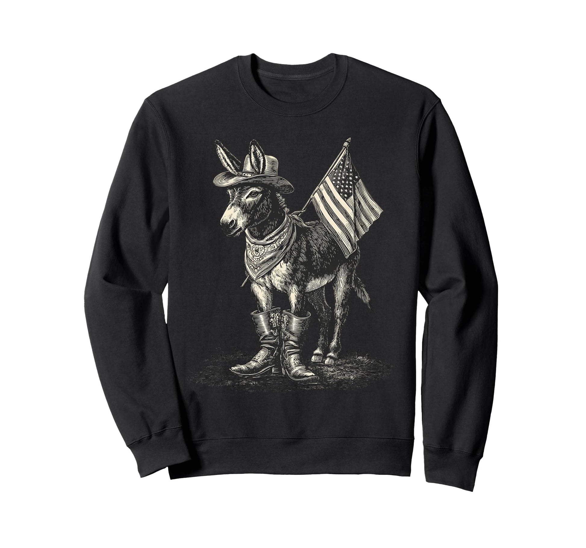 Country Cowboy Donkey Rodeo Sweatshirt - Streetwear Style Men Women - T-Shirt, Sweatshirt, Hoodie