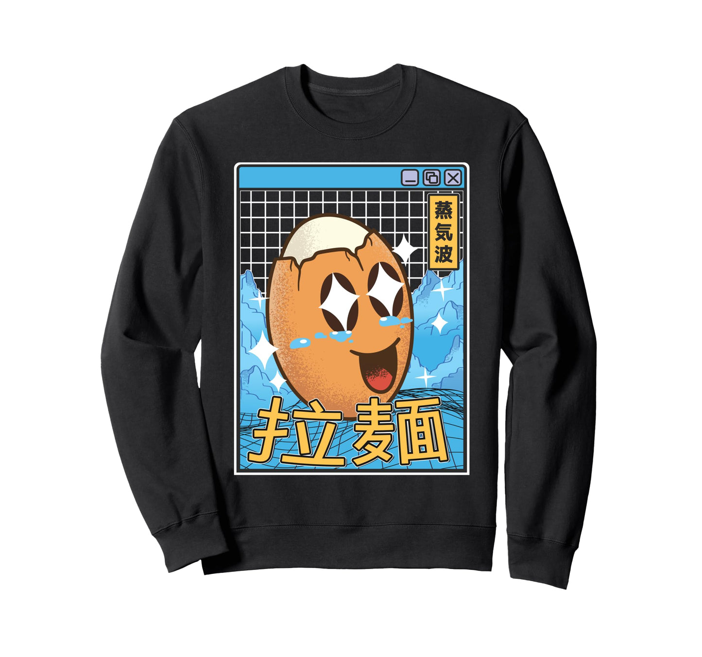 Happy Egg Digital Japan Pastel Sweatshirt - Custom Art Print for Adults - T-Shirt, Sweatshirt, Hoodie
