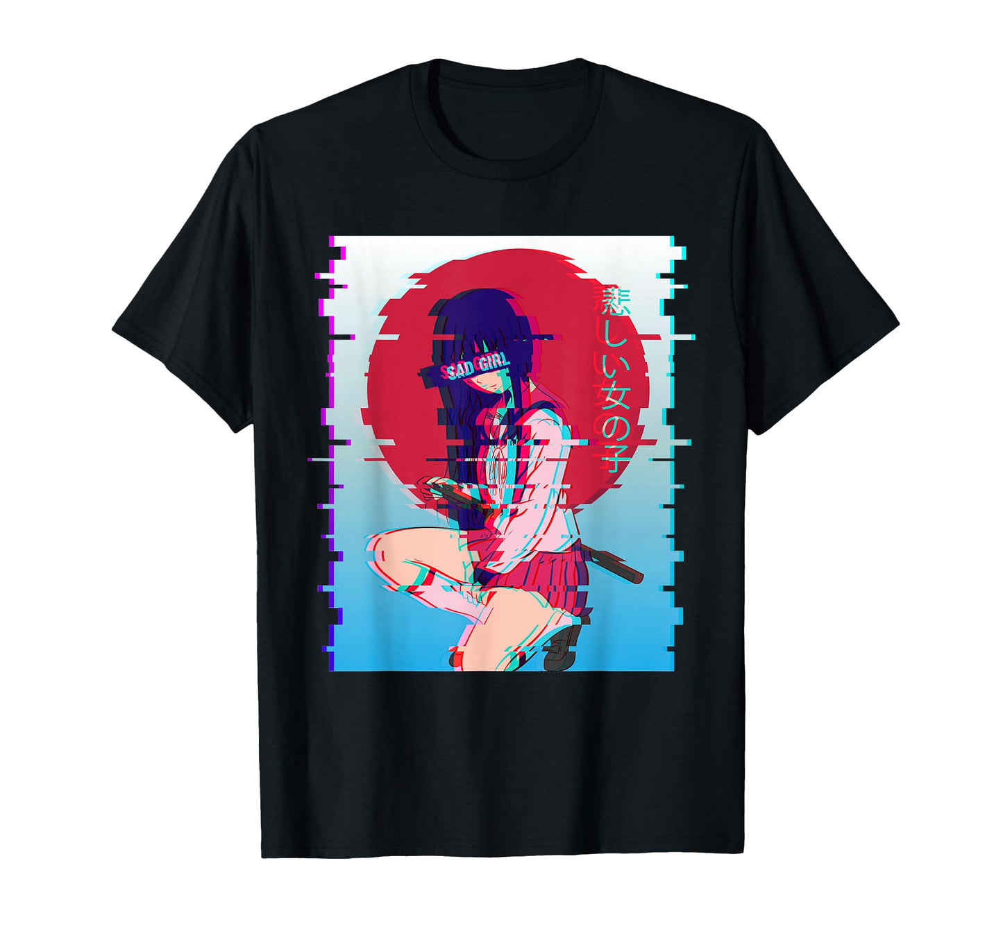 Japanese Anime School Sad Anime T-Shirt - Aesthetic Graphic for Adults - T-Shirt, Sweatshirt, Hoodie