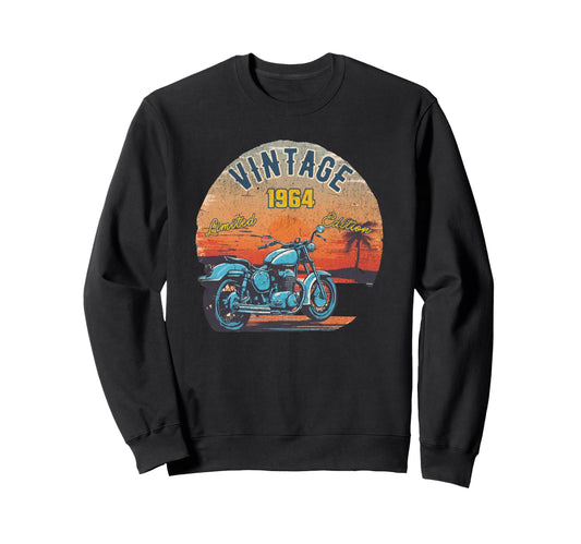 1964 Motorcycle Bikers Sixtieth Sweatshirt - Streetwear Style Unisex - T-Shirt, Sweatshirt, Hoodie