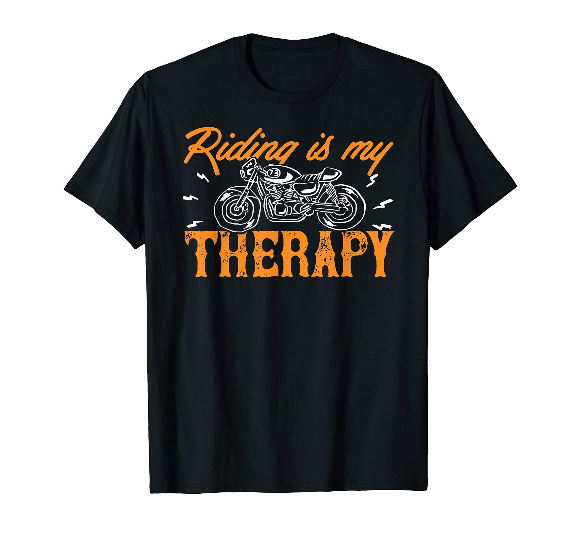 Riding Is My Therapy Motorcycle T-Shirt - Minimalist Print for Adults - T-Shirt, Sweatshirt, Hoodie
