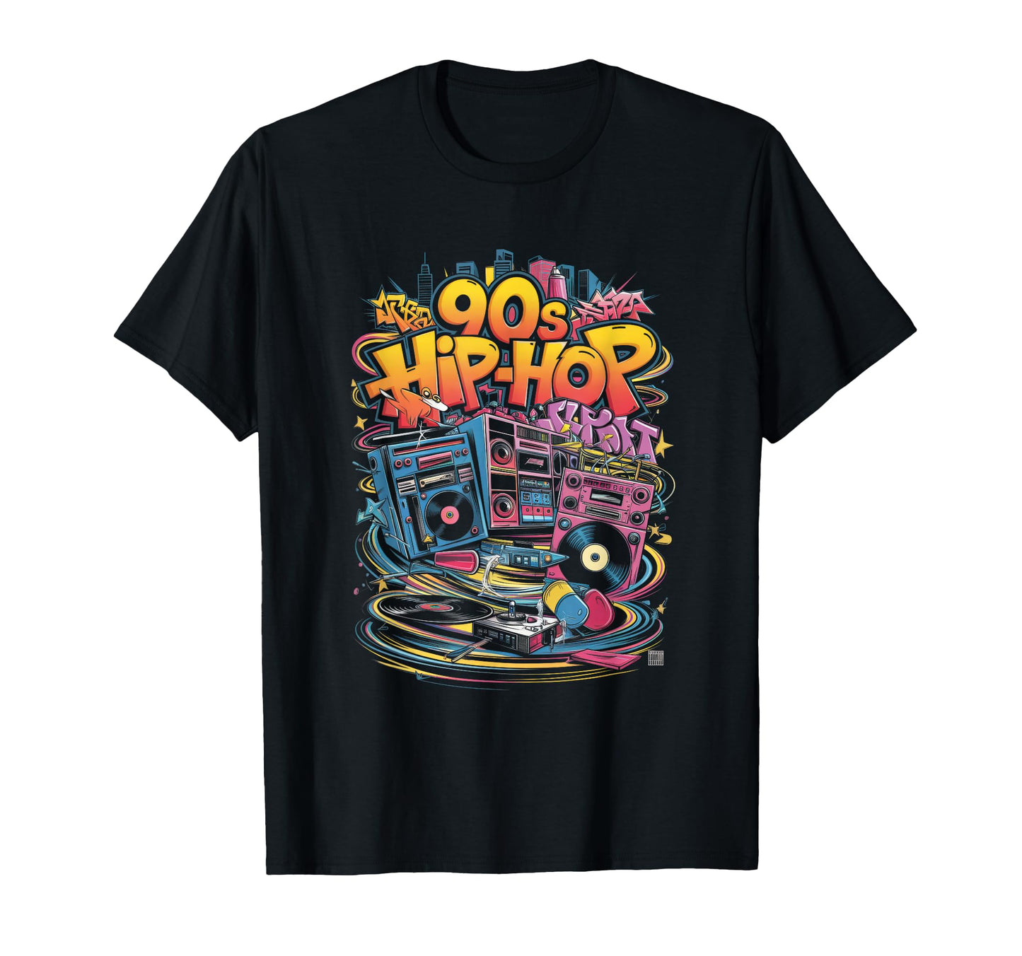 90S Hop Graffiti Oldschool Rap Boom Rap T-Shirt - Trendy Graphic for Adults - T-Shirt, Sweatshirt, Hoodie