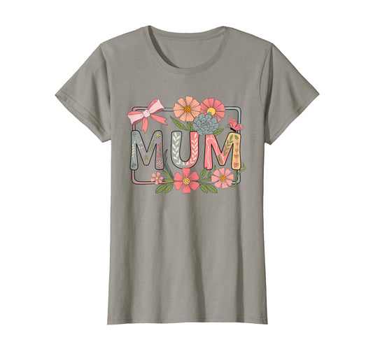 Boho Floral Mum Happy Mothers Day Mum T-Shirt - Novelty Apparel Men Women - T-Shirt, Sweatshirt, Hoodie