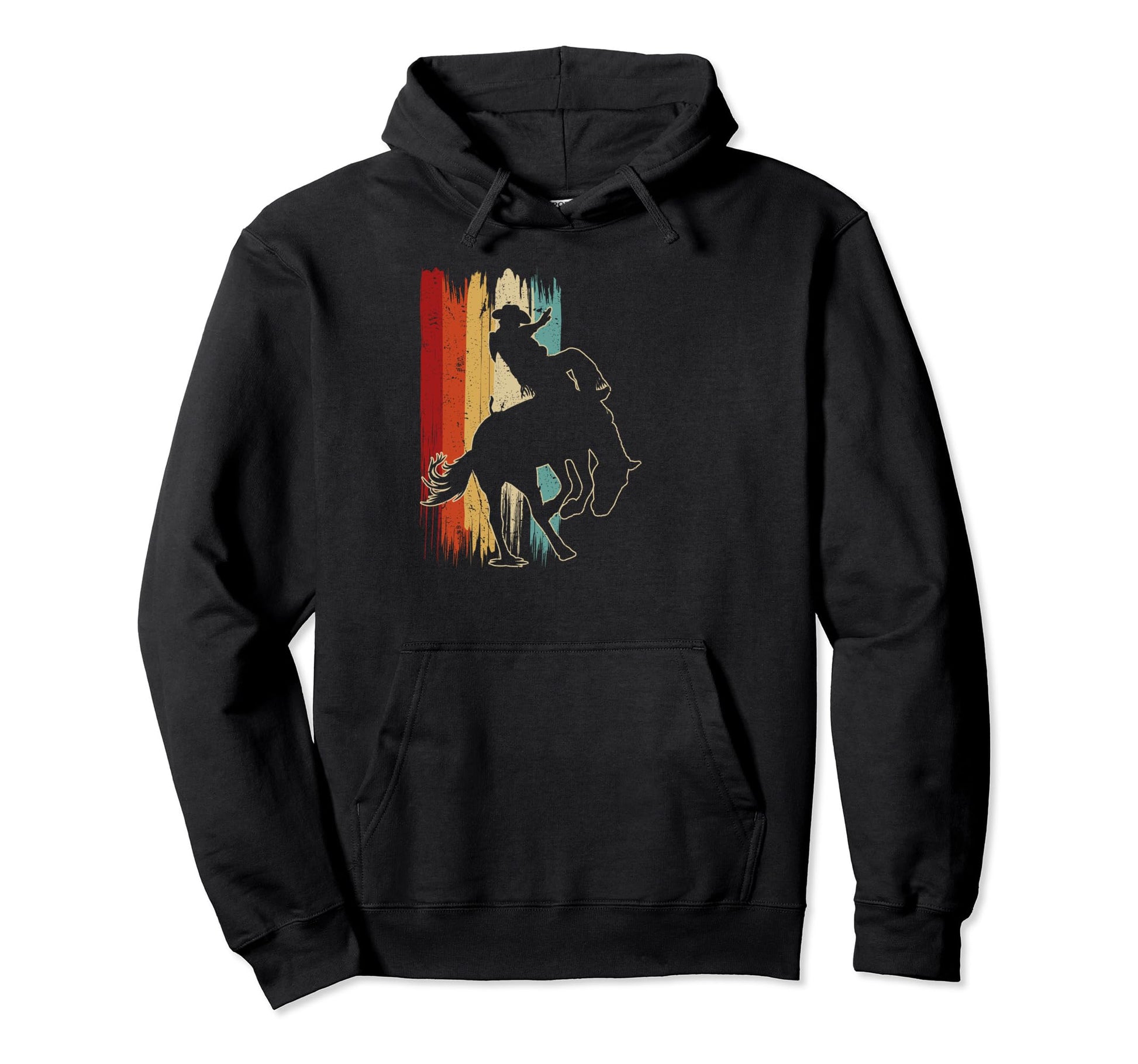 Bucking Bronco Western Rodeo Cowboy Hoodie - Unique Graphic Men Women - T-Shirt, Sweatshirt, Hoodie