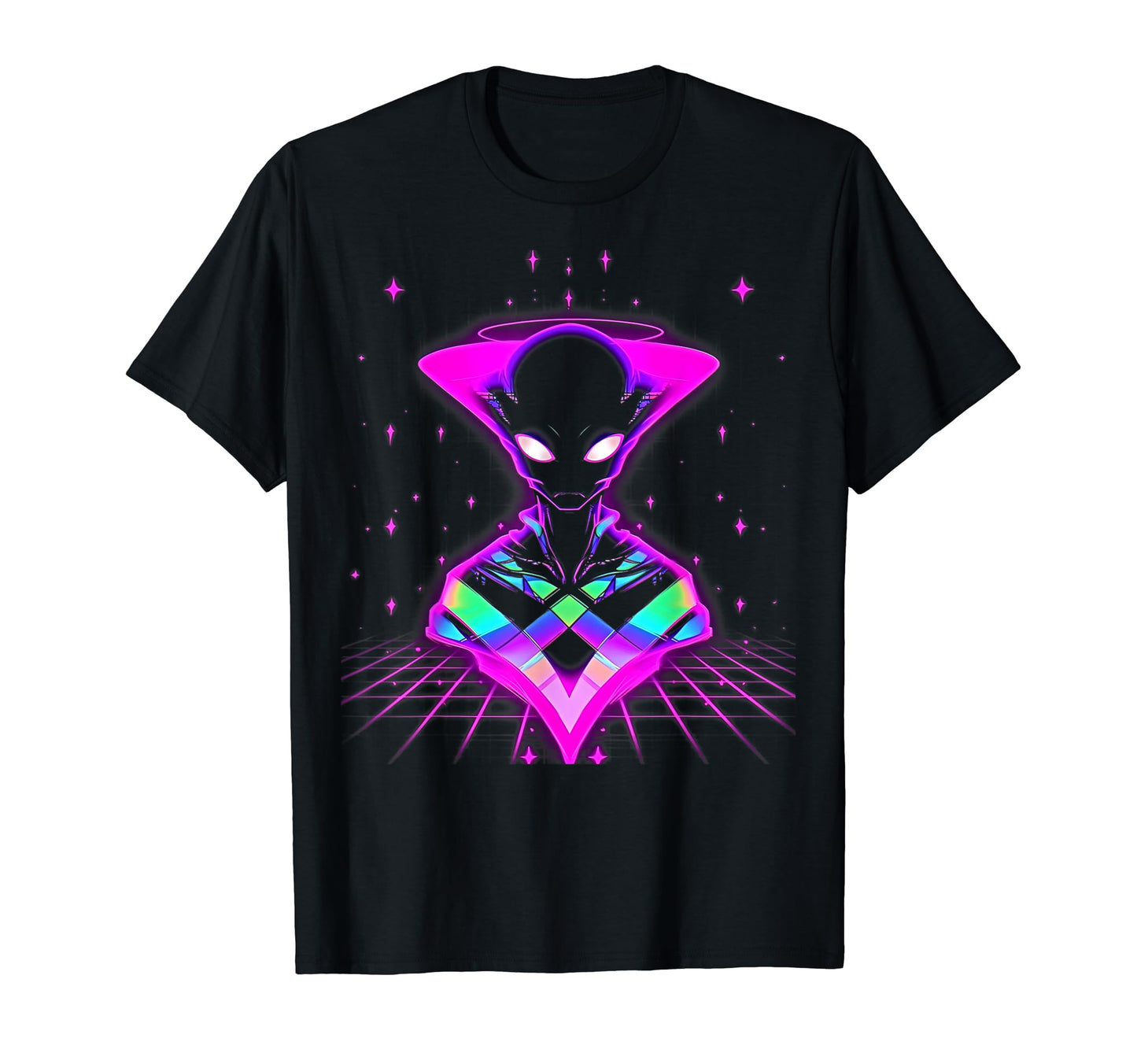 Synthwave Alien Cyberpunk 80S Sci T-Shirt - Aesthetic Graphic for Adults - T-Shirt, Sweatshirt, Hoodie