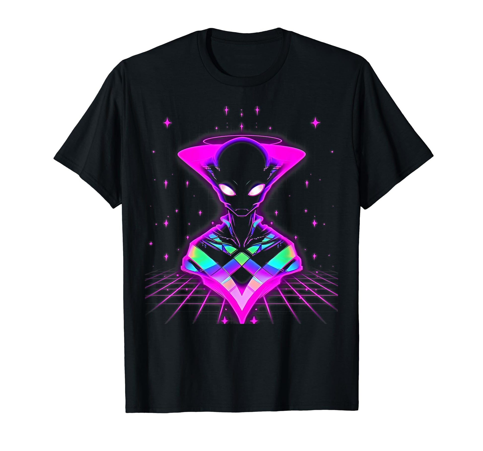 Synthwave Alien Cyberpunk 80S Sci T-Shirt - Aesthetic Graphic for Adults - T-Shirt, Sweatshirt, Hoodie