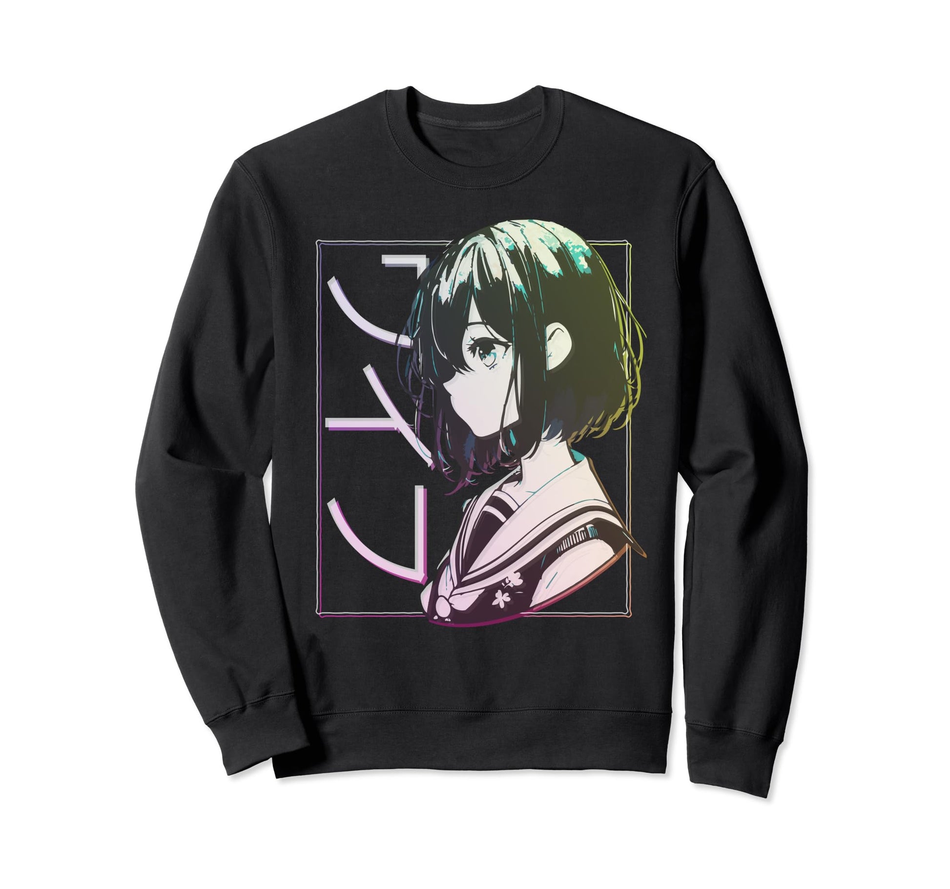 Anime Waifu Japanese Aesthetic Sweatshirt - Streetwear Style for Adults - T-Shirt, Sweatshirt, Hoodie
