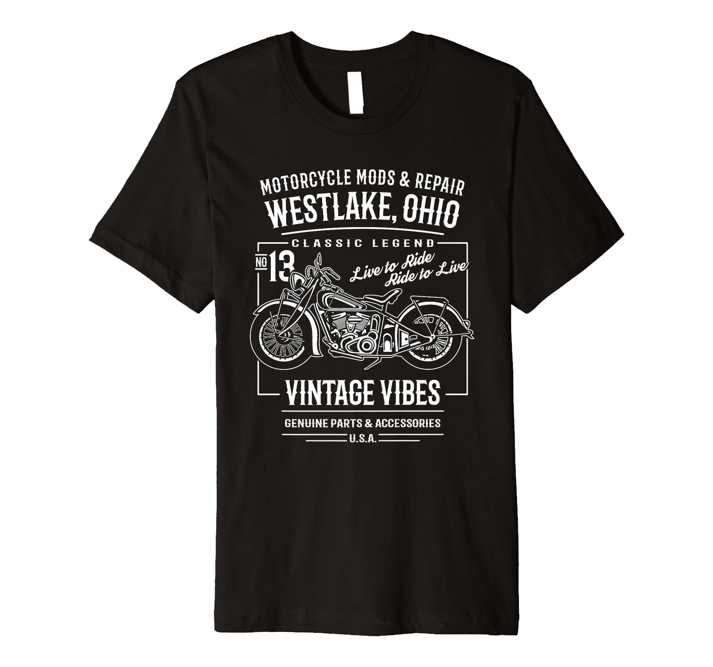 Westlake Oh Usa Motorcycle T-Shirt - Unique Graphic Unisex - T-Shirt, Sweatshirt, Hoodie