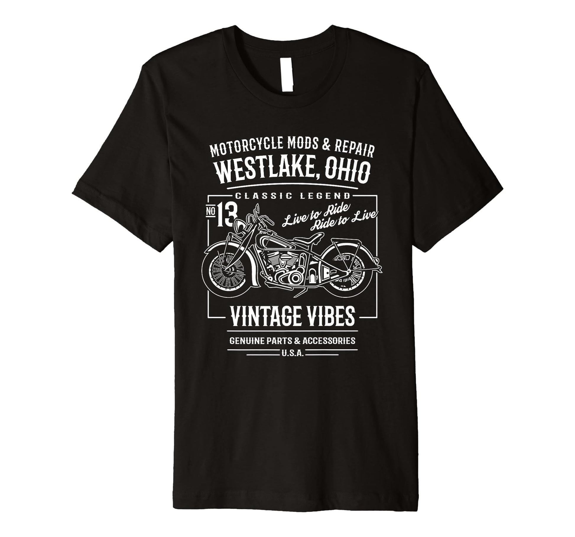 Westlake Oh Usa Motorcycle T-Shirt - Unique Graphic Unisex - T-Shirt, Sweatshirt, Hoodie