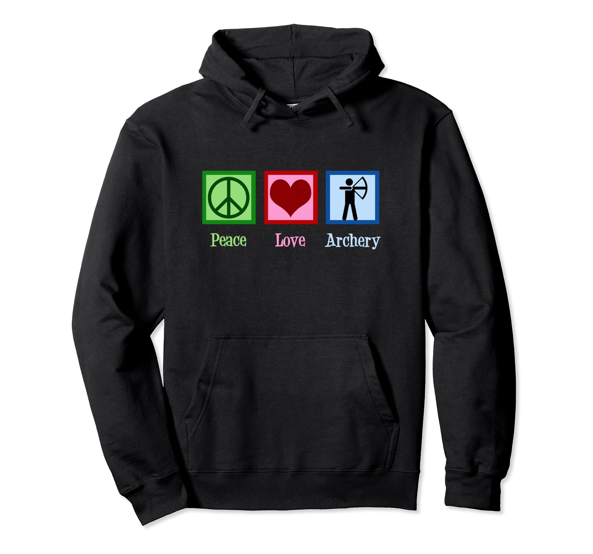 Peace Love Archery Archer Gift Hoodie - Streetwear Style for Adults - T-Shirt, Sweatshirt, Hoodie