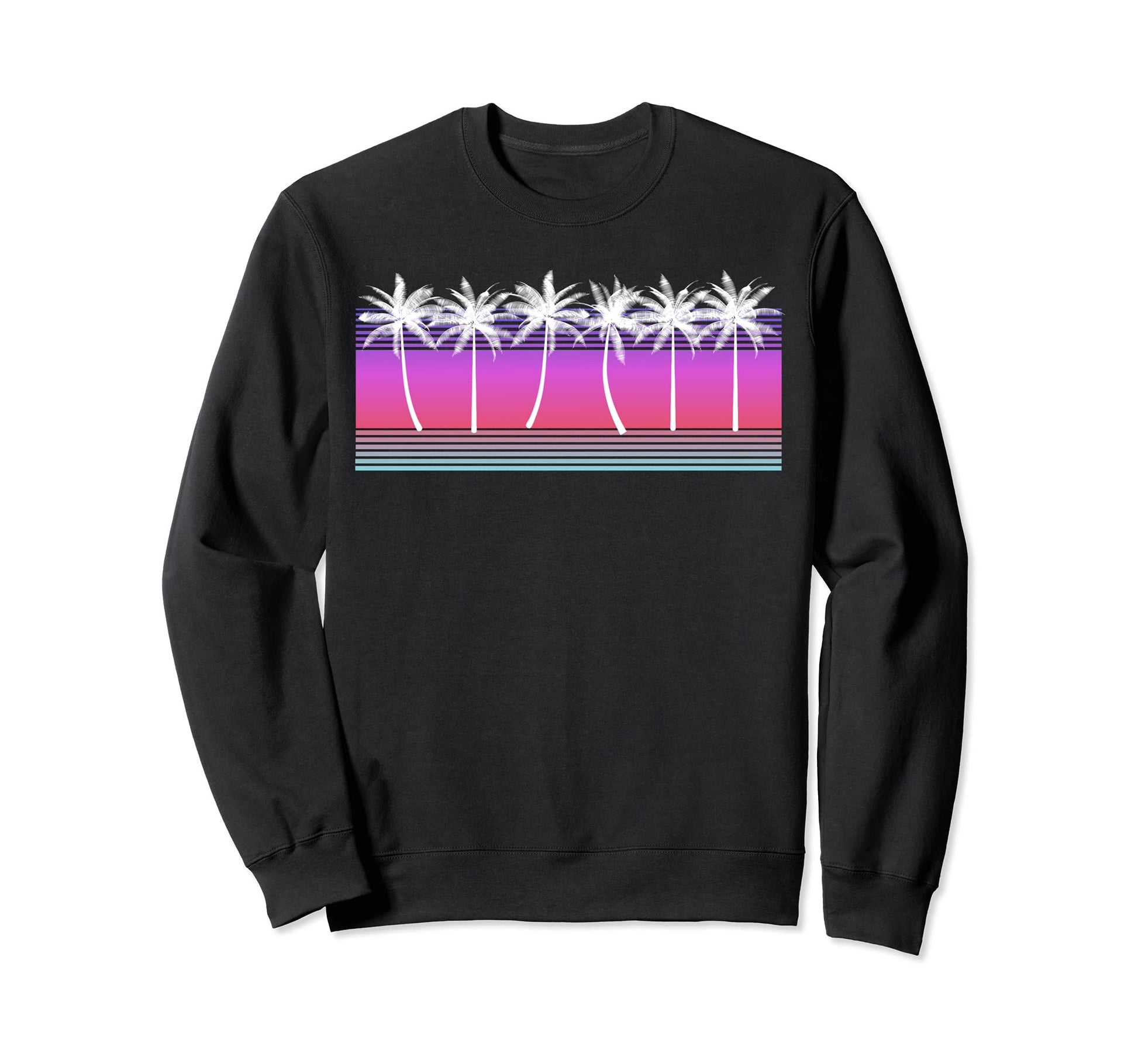 Palm Trees 80S 90S Vaporwave Sweatshirt - Trendy Graphic Men Women - T-Shirt, Sweatshirt, Hoodie