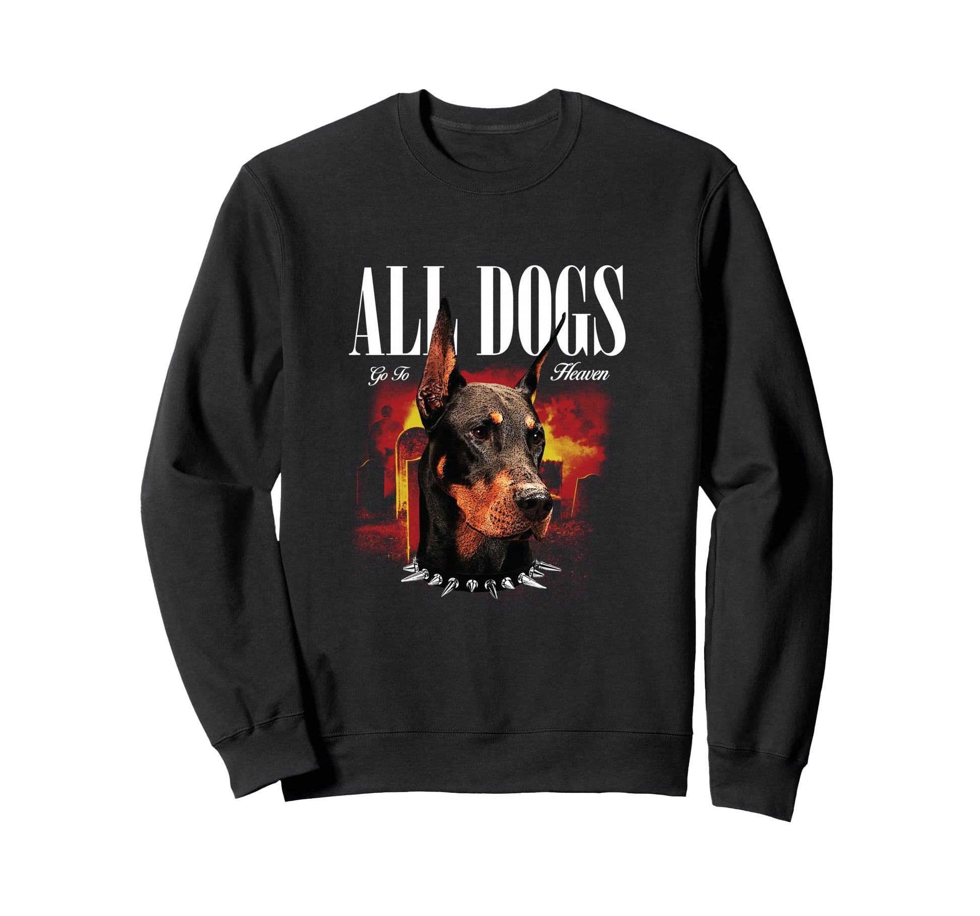 Doberman Dog Aesthetic Edgy Streetwear Sweatshirt - Unique Graphic Unisex - T-Shirt, Sweatshirt, Hoodie
