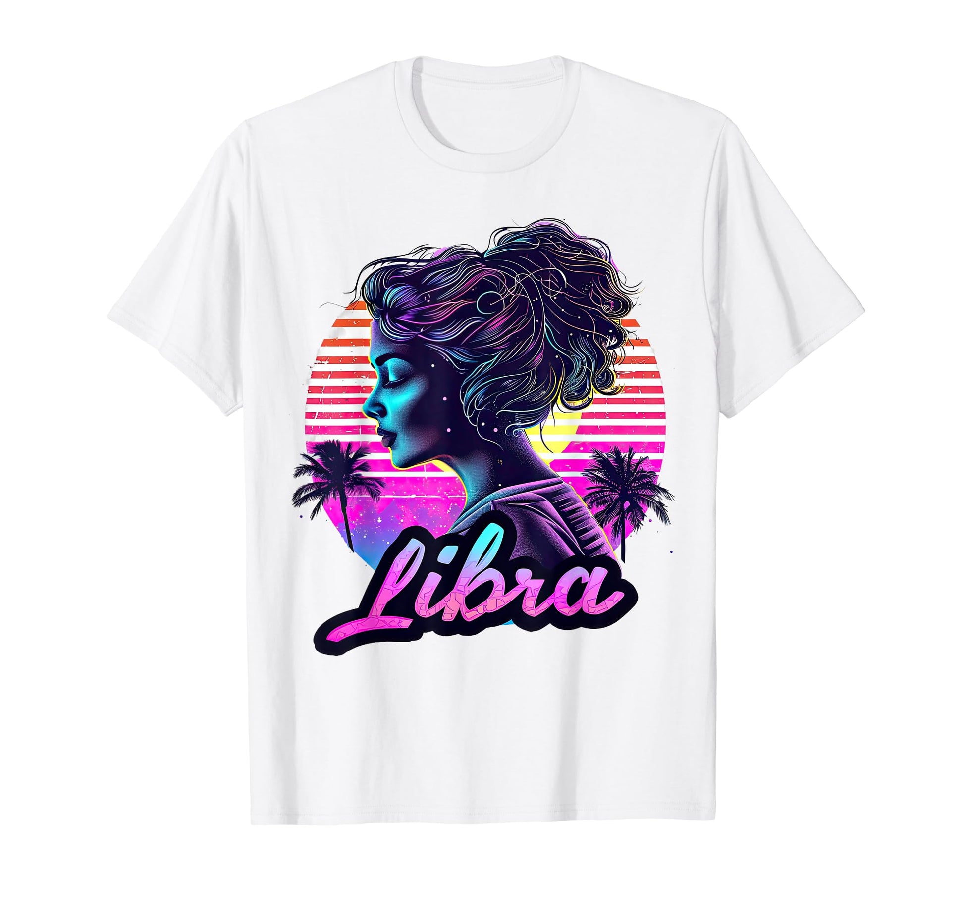 Libra Zodiac Sign Beach Vaporwave Aesthetic T-Shirt - Trendy Graphic Unisex - T-Shirt, Sweatshirt, Hoodie