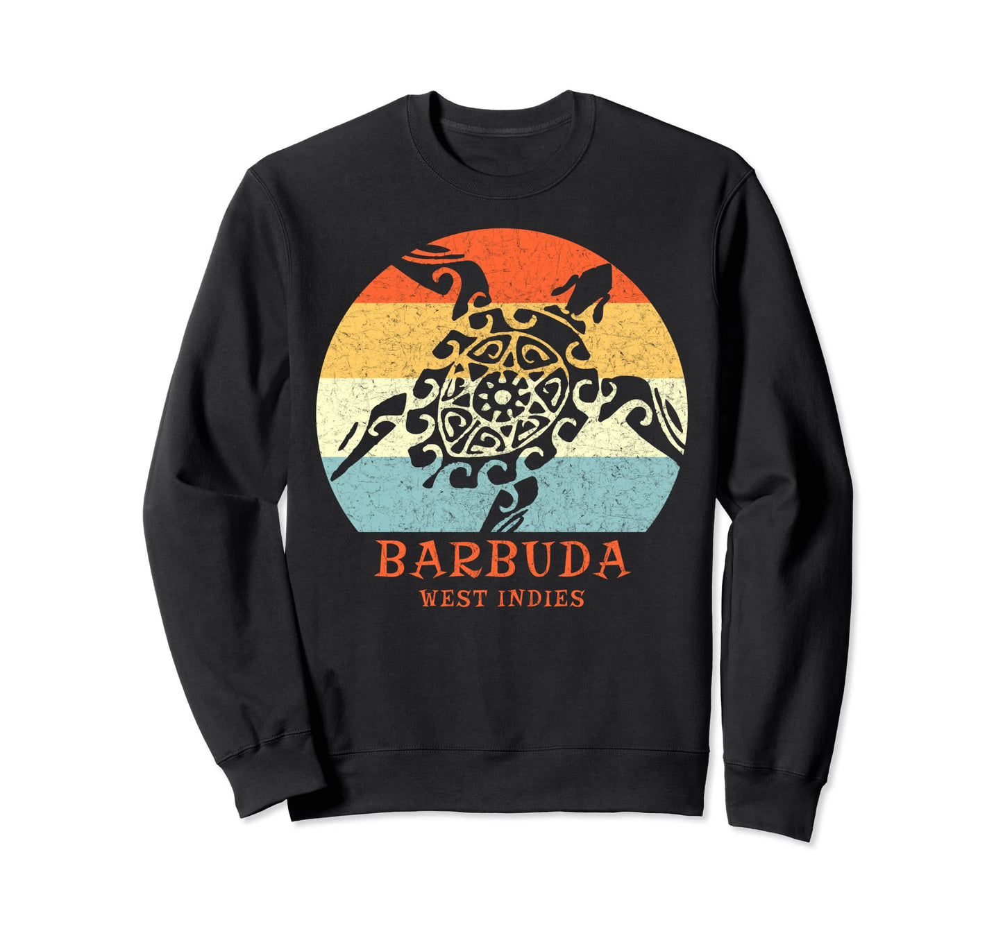Barbuda West Indies Tribal Turtle Sweatshirt - Unique Graphic Unisex - T-Shirt, Sweatshirt, Hoodie