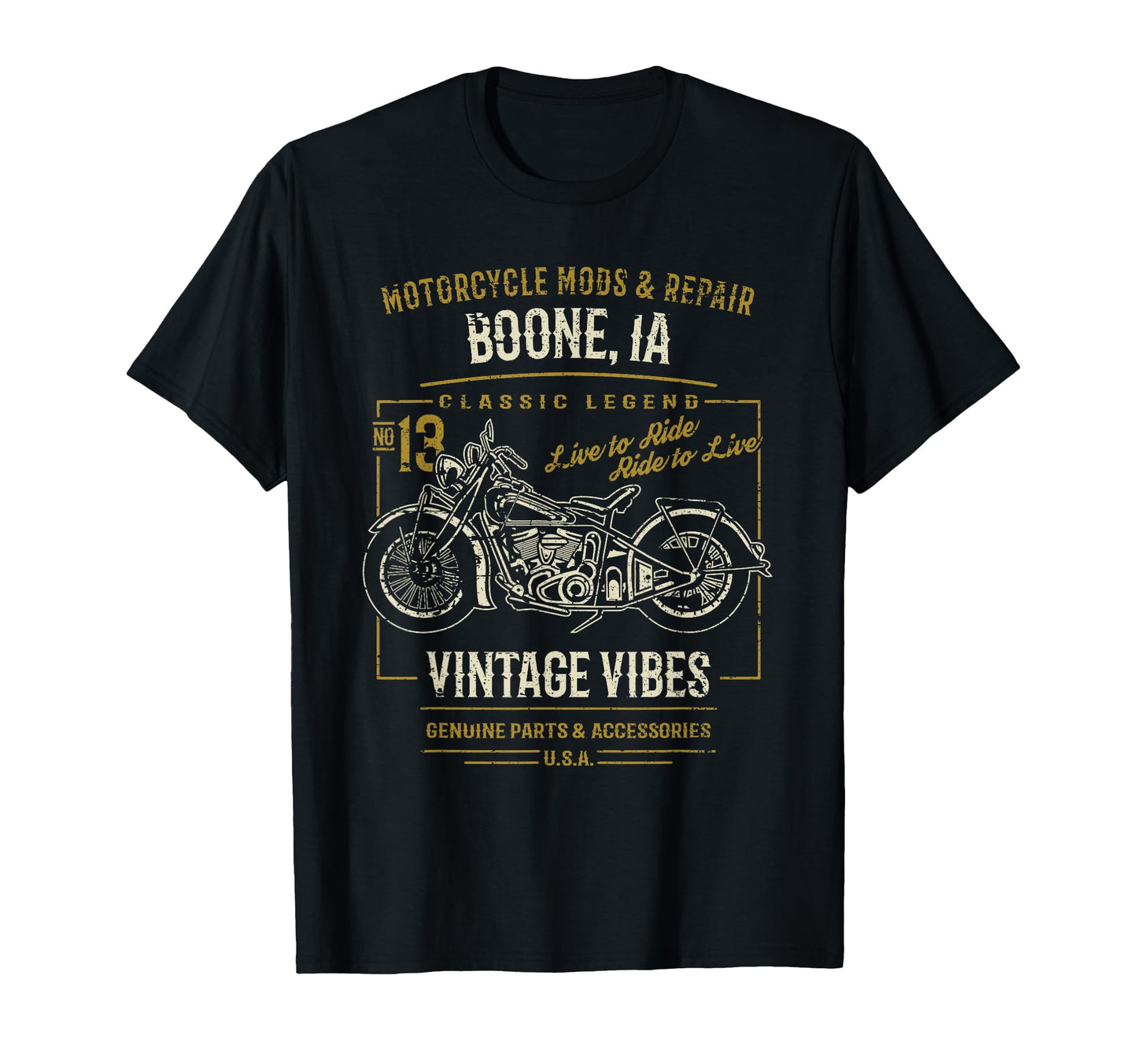 Boone Ia Usa Motorcycle Adventure T-Shirt - Aesthetic Graphic for Adults - T-Shirt, Sweatshirt, Hoodie