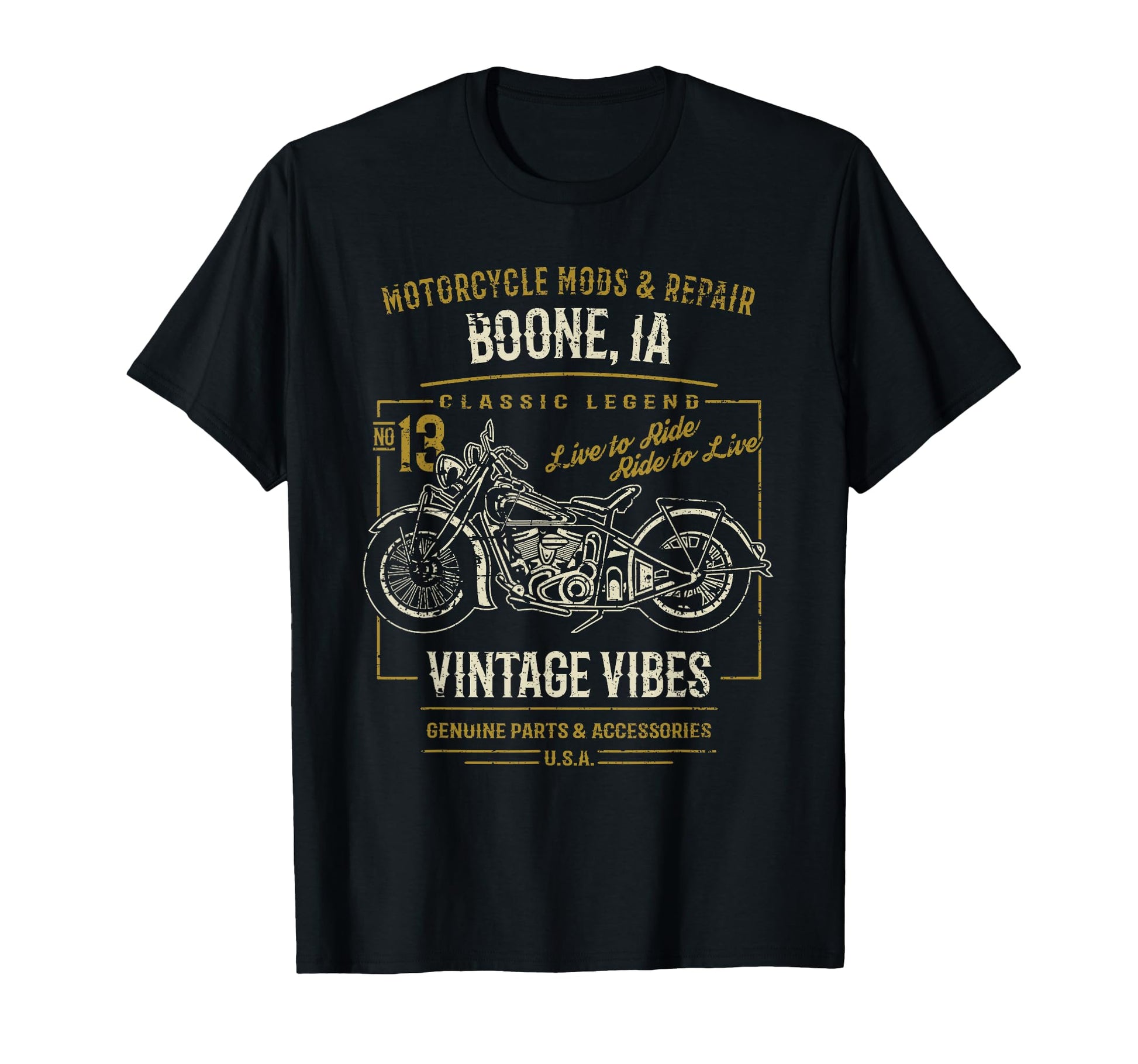 Boone Ia Usa Motorcycle Adventure T-Shirt - Aesthetic Graphic for Adults - T-Shirt, Sweatshirt, Hoodie