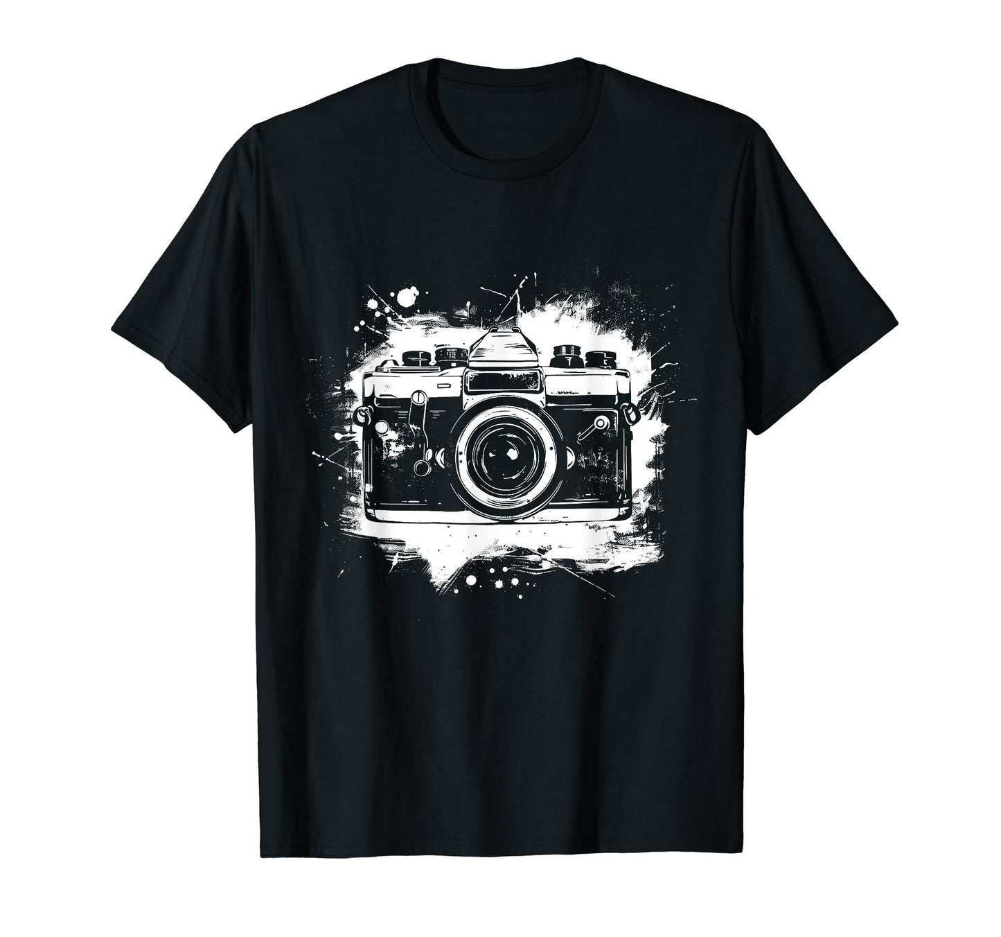 Camera Photography Watercolor Art T-Shirt - Fun Novelty Design Men Women - T-Shirt, Sweatshirt, Hoodie