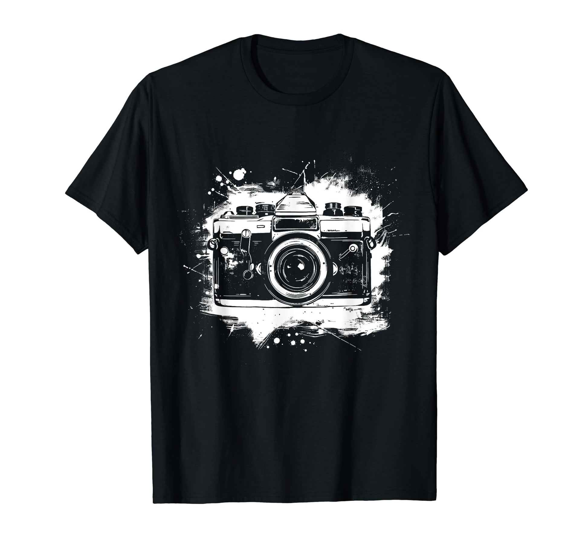Camera Photography Watercolor Art T-Shirt - Fun Novelty Design Men Women - T-Shirt, Sweatshirt, Hoodie