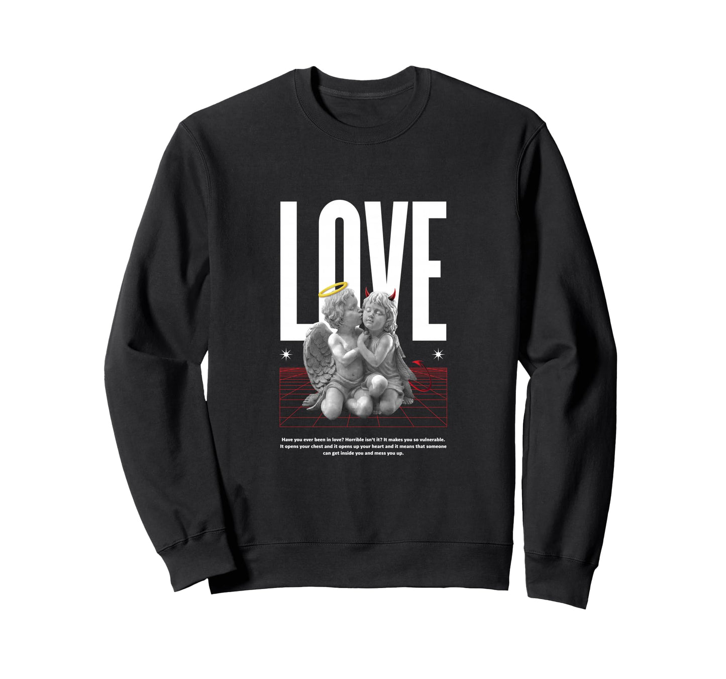 Love Angels Sculpture Aesthetic Sweatshirt - Minimalist Print Men Women - T-Shirt, Sweatshirt, Hoodie