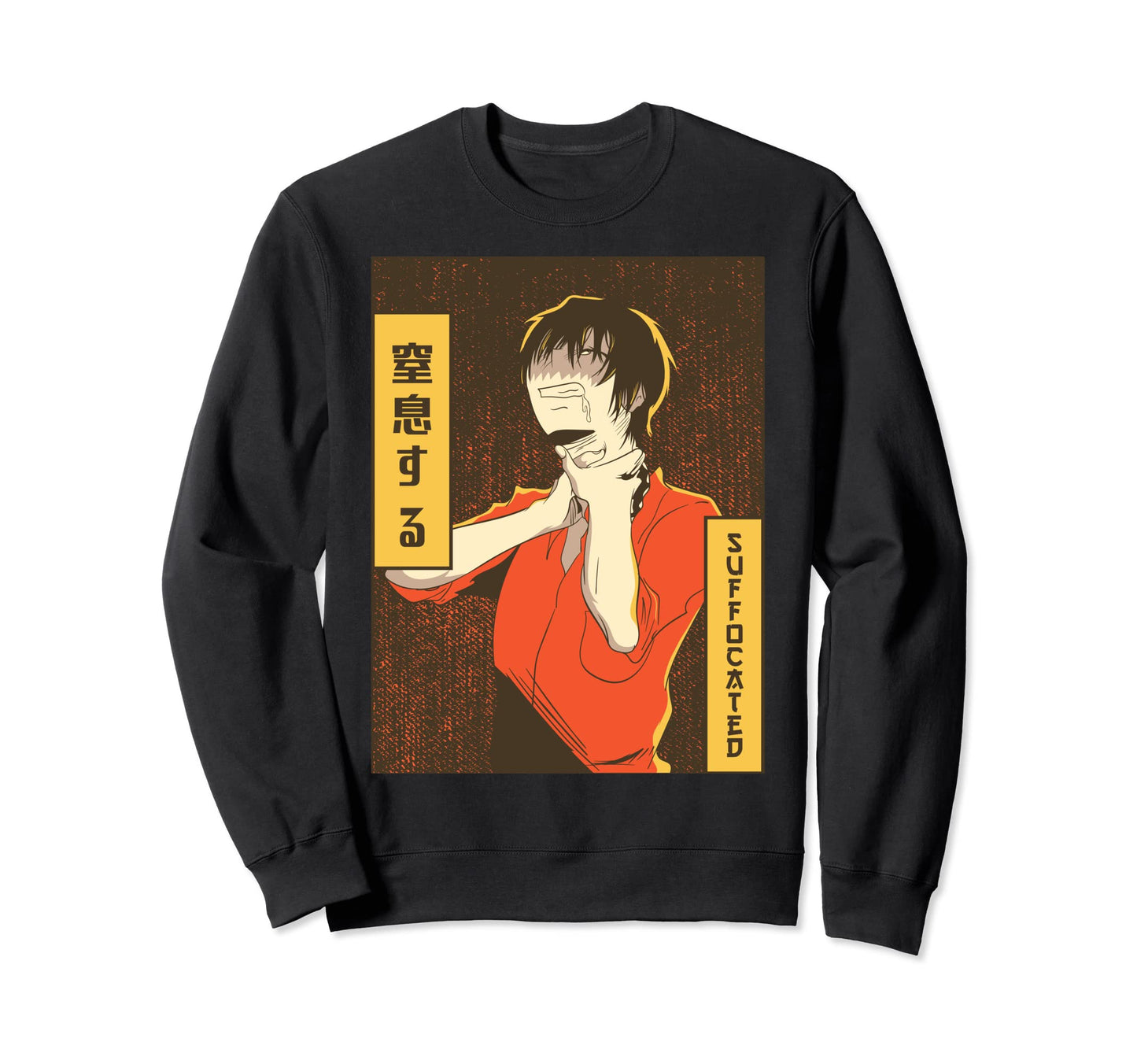 Emo Anime Goth Japanese Vaporwave Sweatshirt - Minimalist Print Men Women - T-Shirt, Sweatshirt, Hoodie