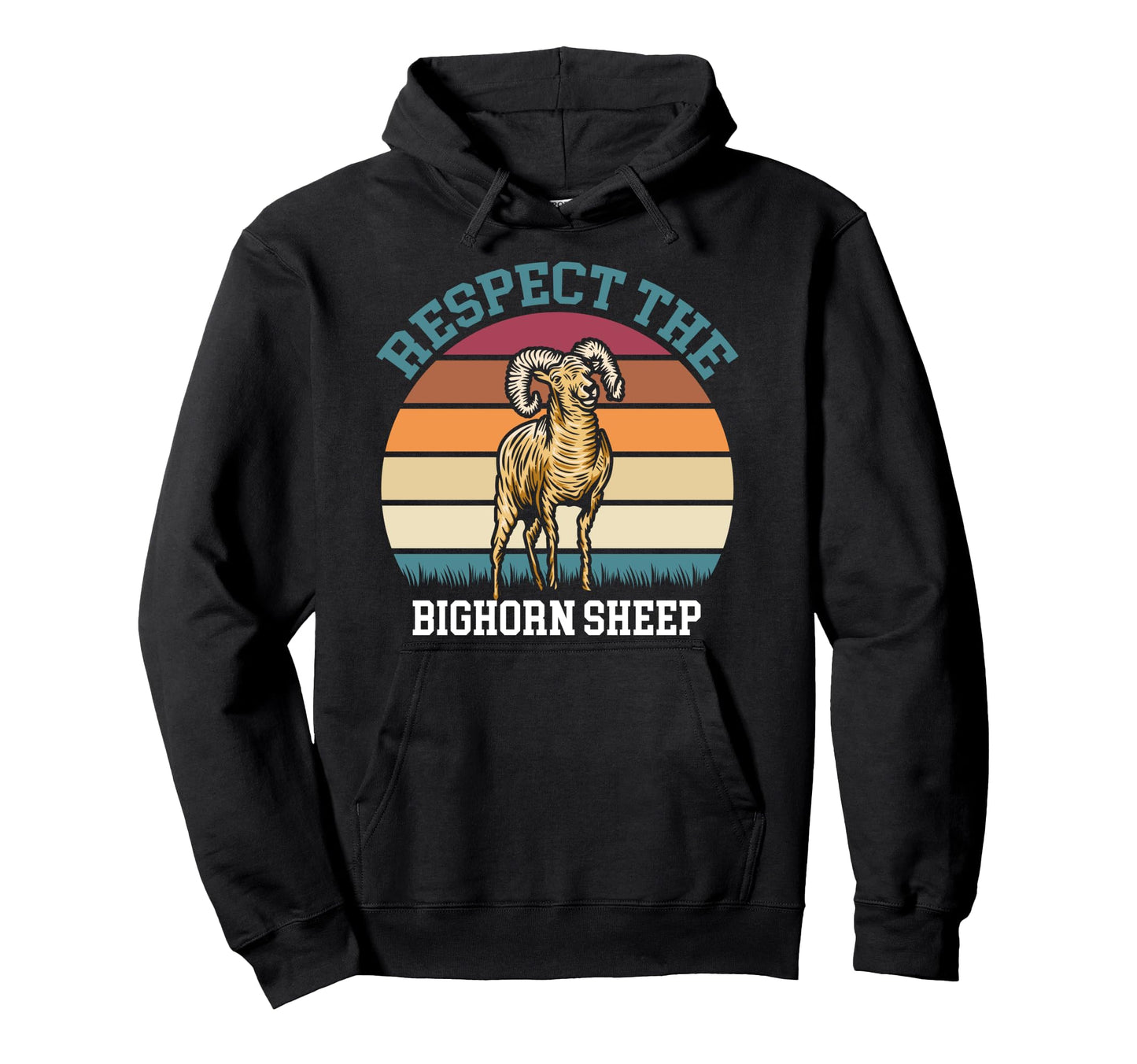 Nevada Respect Bighorn Sheep Funny Hoodie - Novelty Apparel for Adults - T-Shirt, Sweatshirt, Hoodie