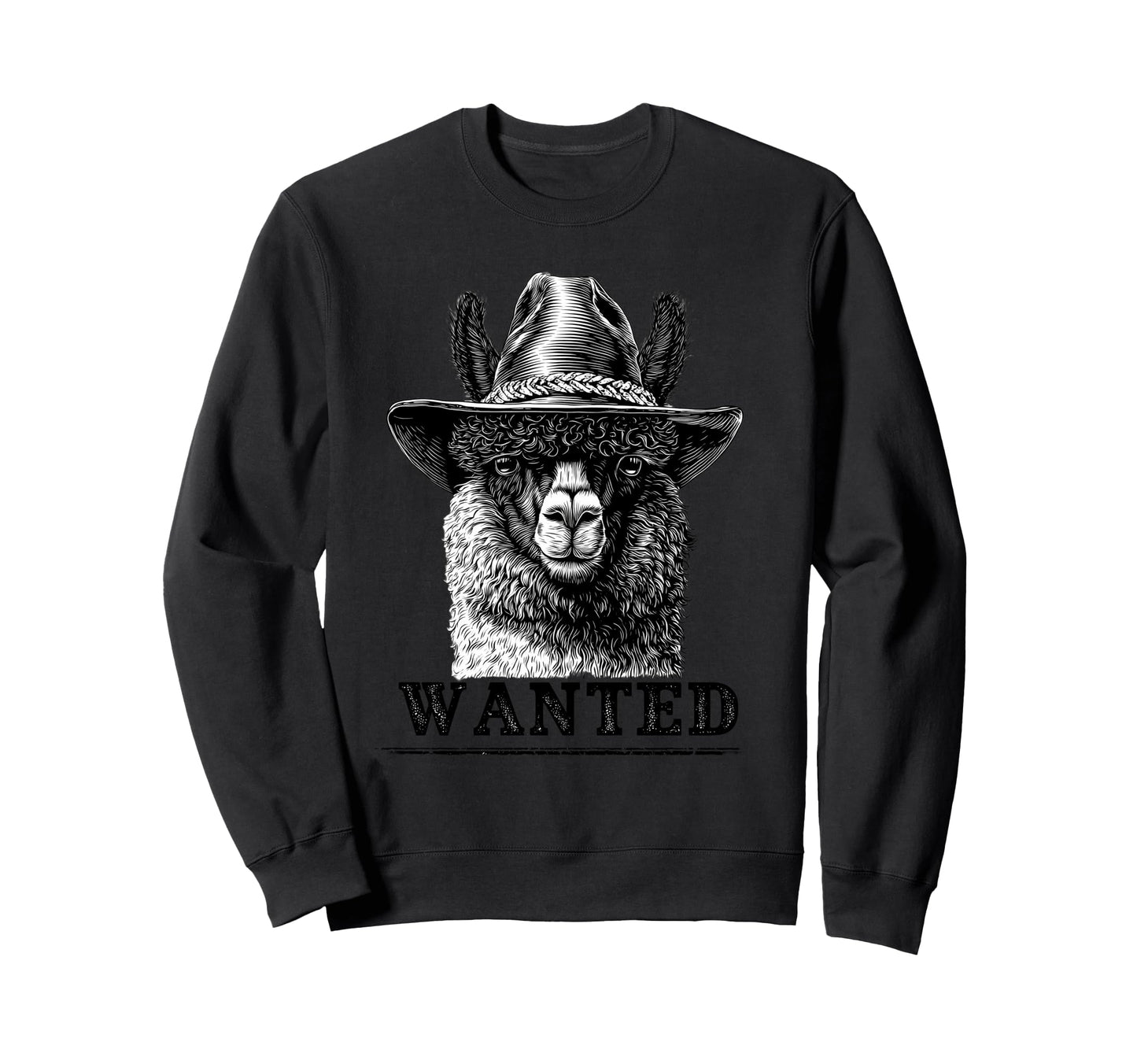 Llama Cowboy Rodeo Cowgirl Western Sweatshirt - Novelty Apparel Unisex - T-Shirt, Sweatshirt, Hoodie