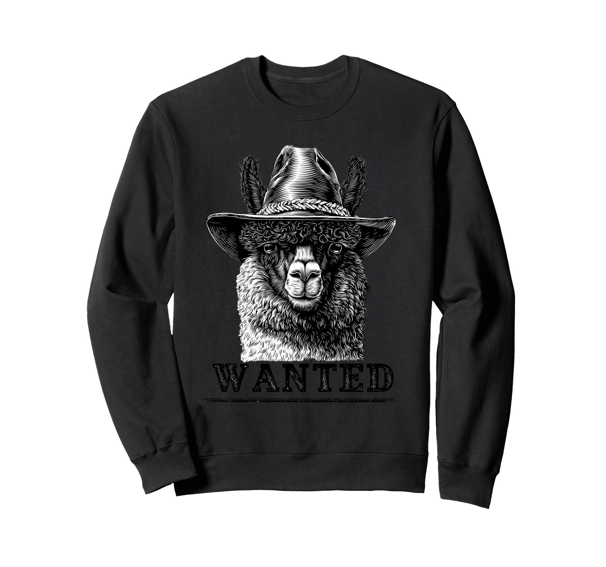 Llama Cowboy Rodeo Cowgirl Western Sweatshirt - Novelty Apparel Unisex - T-Shirt, Sweatshirt, Hoodie