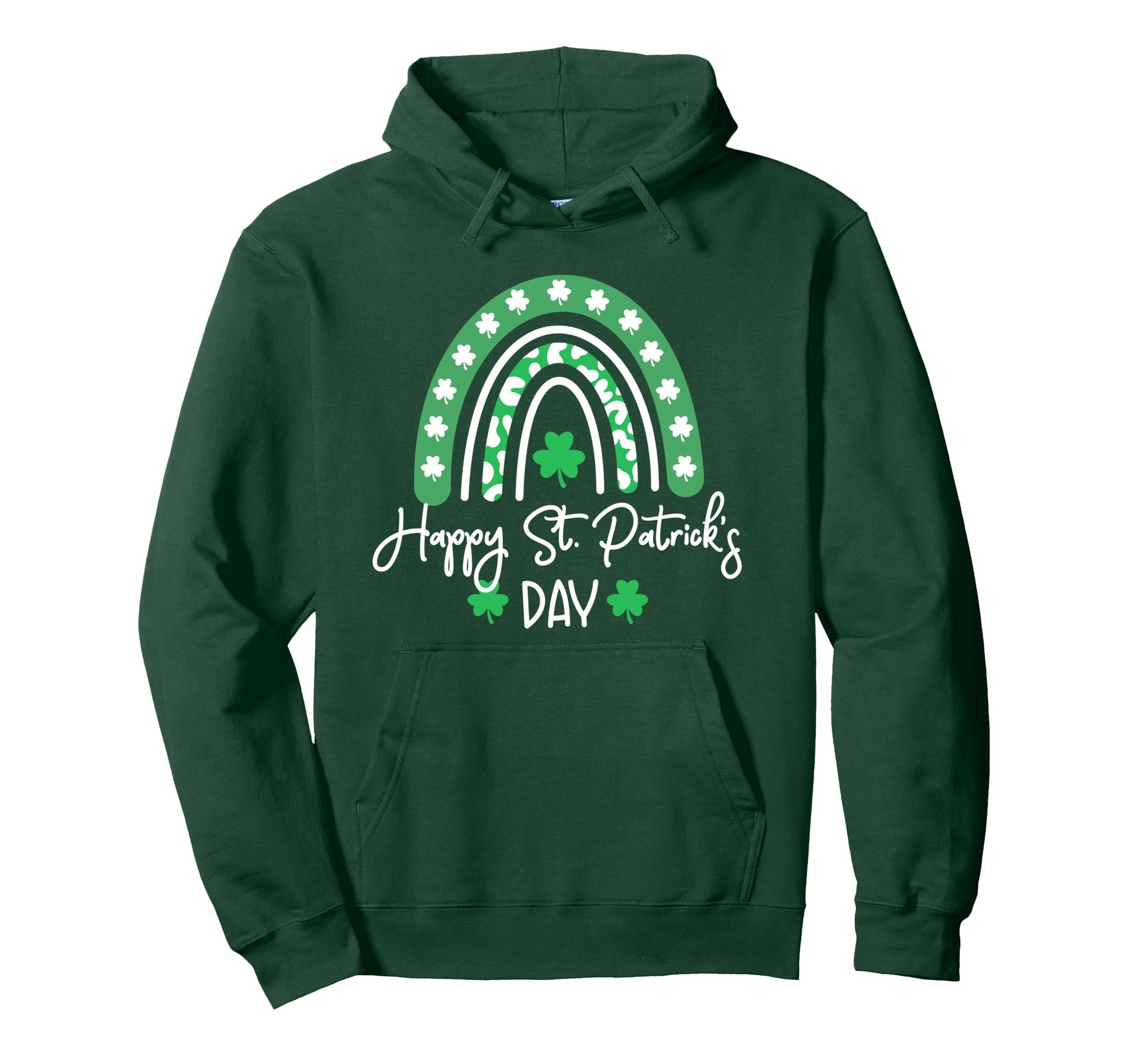 Happy St Patricks Day Trendy Green Hoodie - Graphic Print for Adults - T-Shirt, Sweatshirt, Hoodie