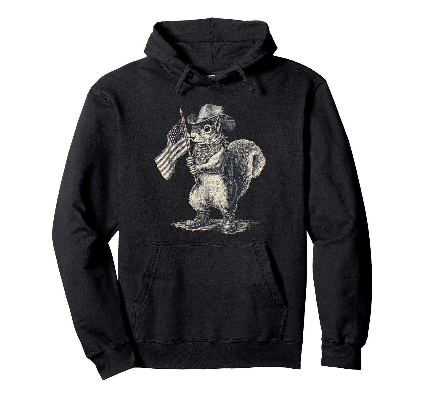 Country Cowboy Squirrel Rodeo Cowgirl Hoodie - Streetwear Style Men Women - T-Shirt, Sweatshirt, Hoodie