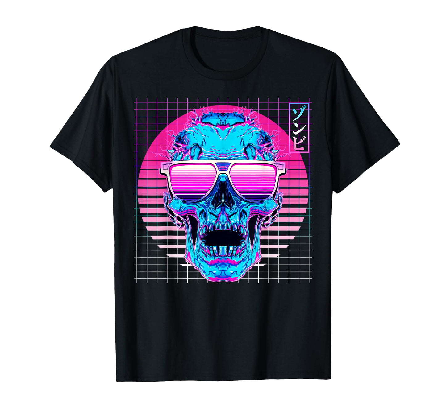 Zombie Sunglasses Halloween Vaporwave T-Shirt - Streetwear Style Men Women - T-Shirt, Sweatshirt, Hoodie