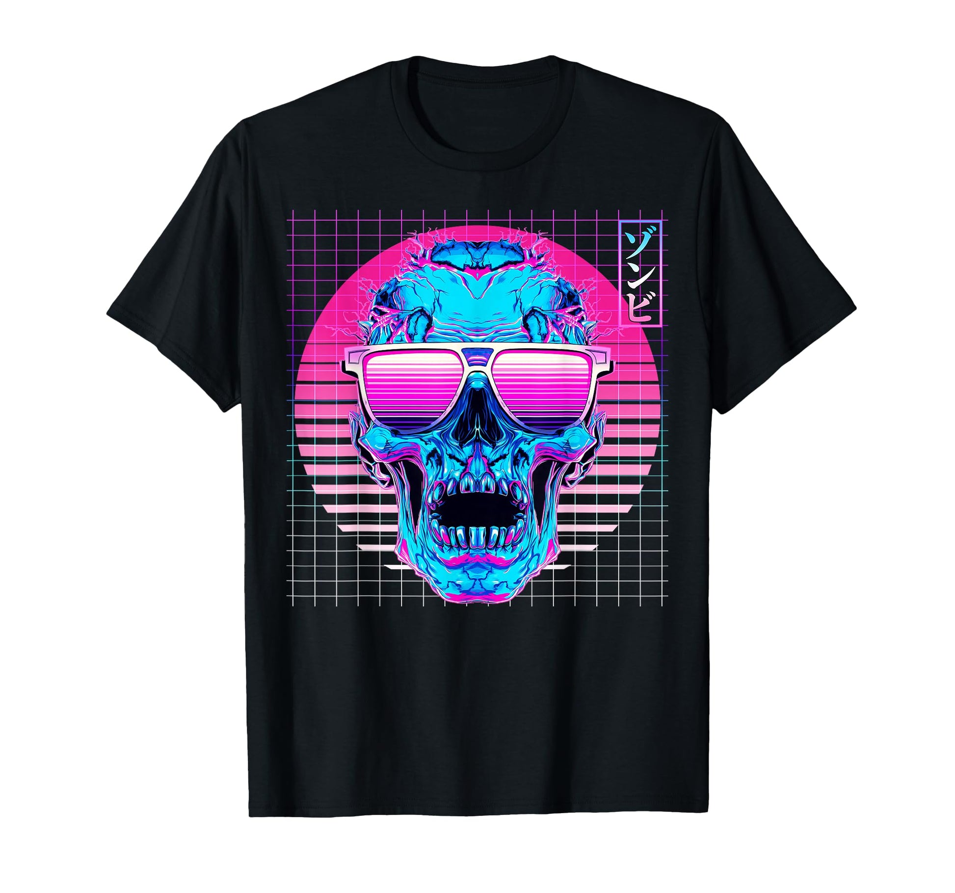 Zombie Sunglasses Halloween Vaporwave T-Shirt - Streetwear Style Men Women - T-Shirt, Sweatshirt, Hoodie