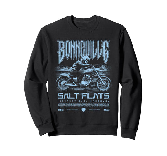 Bonneville Salt Flats Motorcycle Sweatshirt - Fun Novelty Design Unisex - T-Shirt, Sweatshirt, Hoodie