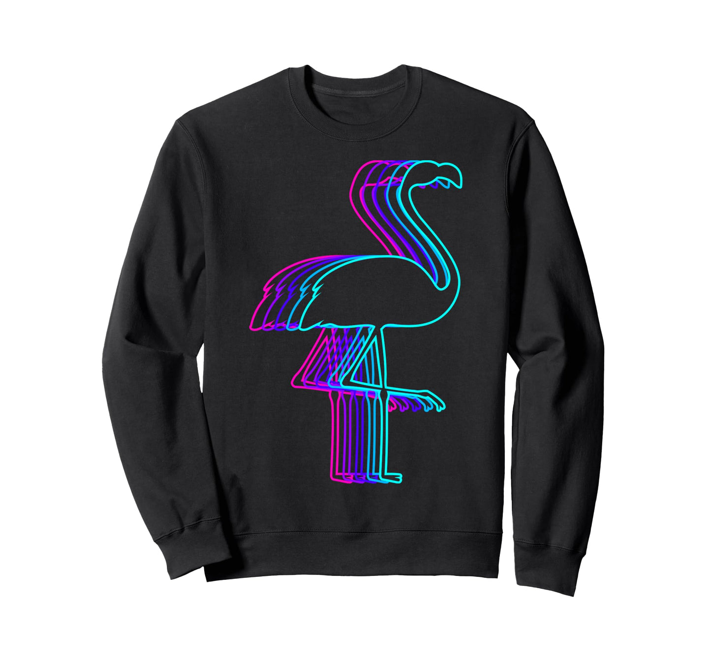 Flamingo Animal Vaporwave Sweatshirt - Unique Graphic Men Women - T-Shirt, Sweatshirt, Hoodie