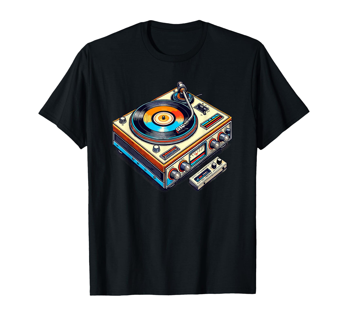 80S 90S Vinyl Record Player Turntable T-Shirt - Trendy Graphic Men Women - T-Shirt, Sweatshirt, Hoodie