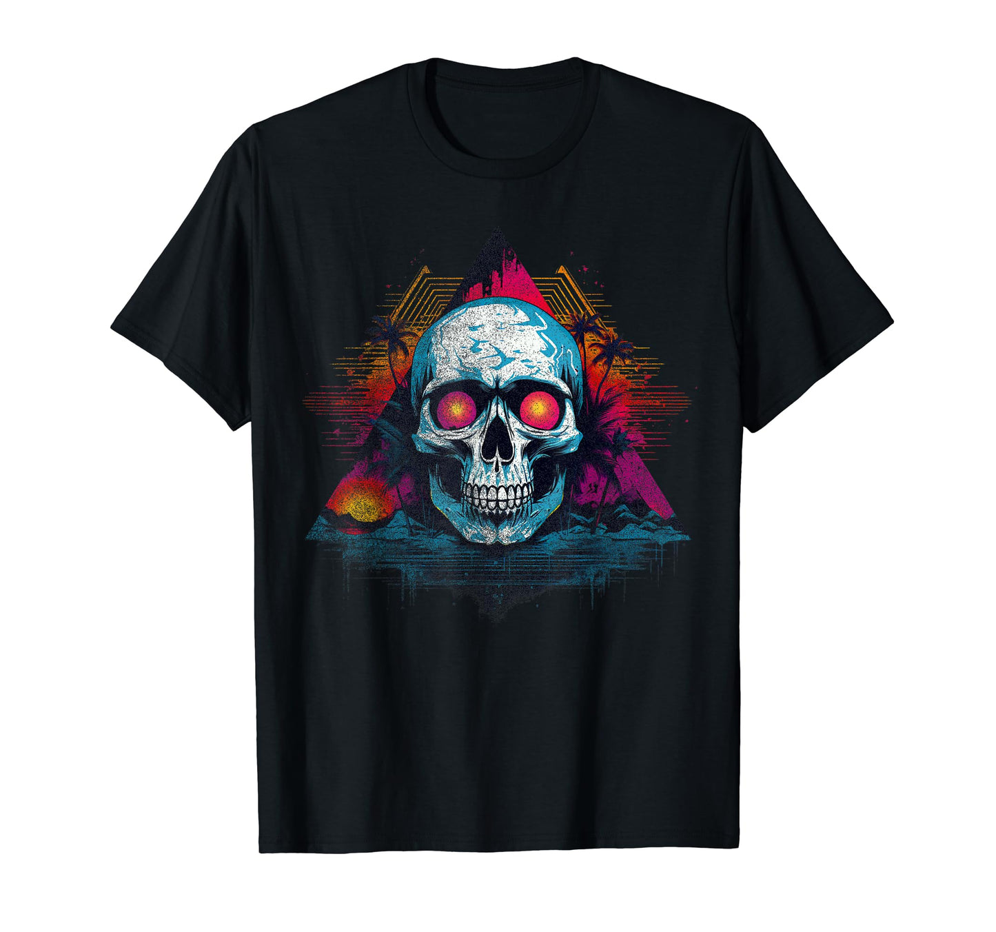 Skull Vaporwave Retrowave Aesthetic T-Shirt - Trendy Graphic Unisex - T-Shirt, Sweatshirt, Hoodie