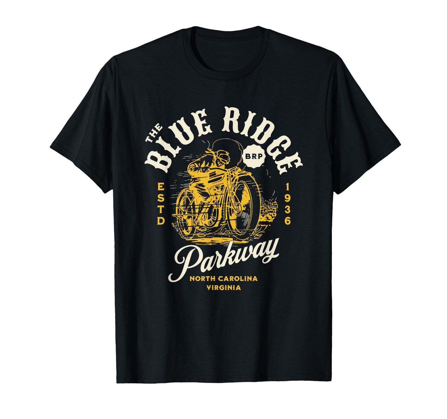 Blue Ridge Parkway Motorcycle T-Shirt - Casual Everyday Wear for Adults - T-Shirt, Sweatshirt, Hoodie