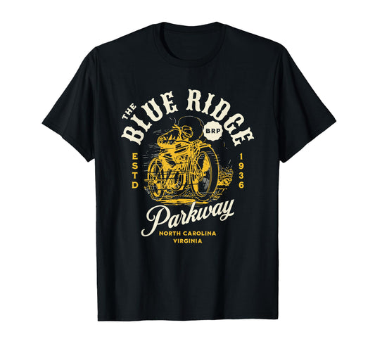 Blue Ridge Parkway Motorcycle T-Shirt - Casual Everyday Wear for Adults - T-Shirt, Sweatshirt, Hoodie