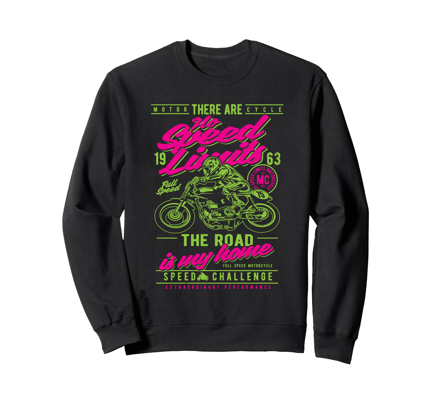 Motorcycle Race Sweatshirt - Minimalist Print Unisex - T-Shirt, Sweatshirt, Hoodie