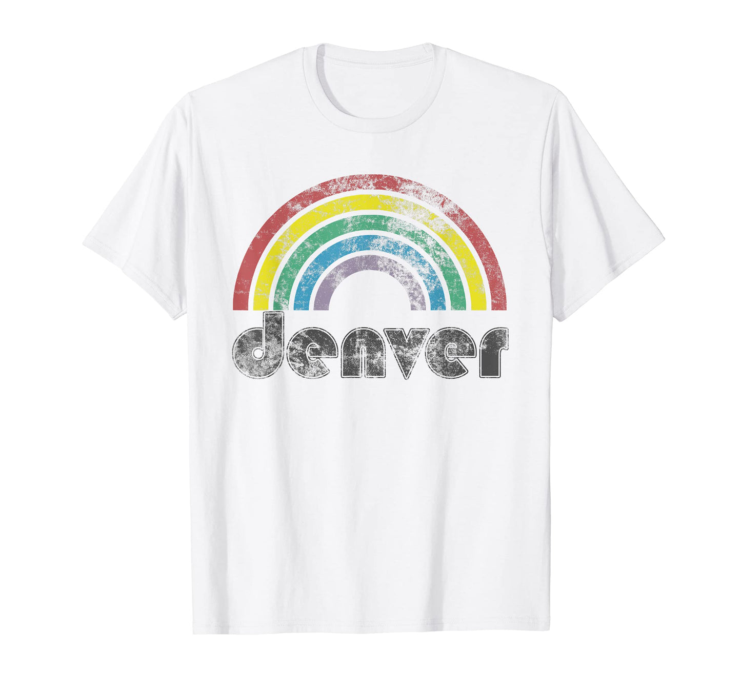 Denver Colorado Rainbow 70S 80S Gay T-Shirt - Unique Graphic Men Women - T-Shirt, Sweatshirt, Hoodie