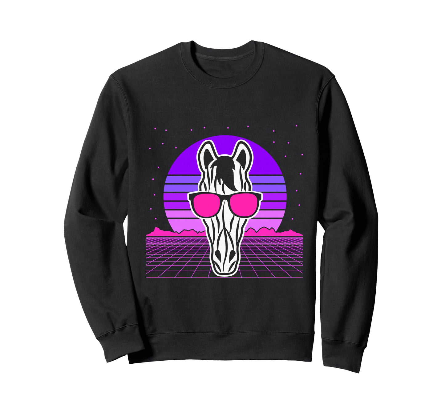 Aesthetic Vaporwave Outfits Zebra Sweatshirt - Streetwear Style for Adults - T-Shirt, Sweatshirt, Hoodie