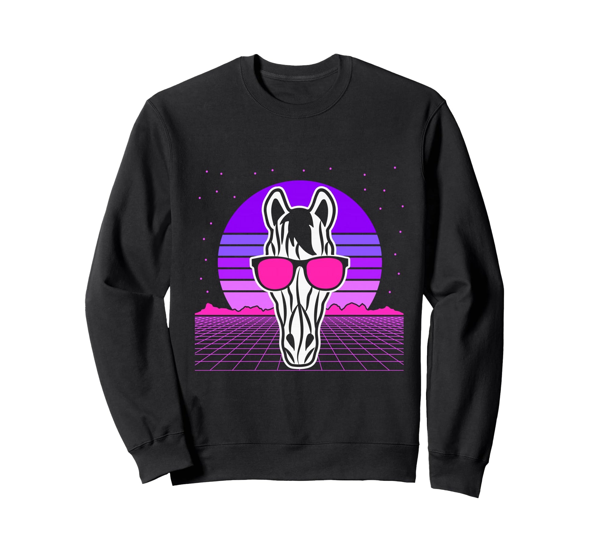 Aesthetic Vaporwave Outfits Zebra Sweatshirt - Streetwear Style for Adults - T-Shirt, Sweatshirt, Hoodie