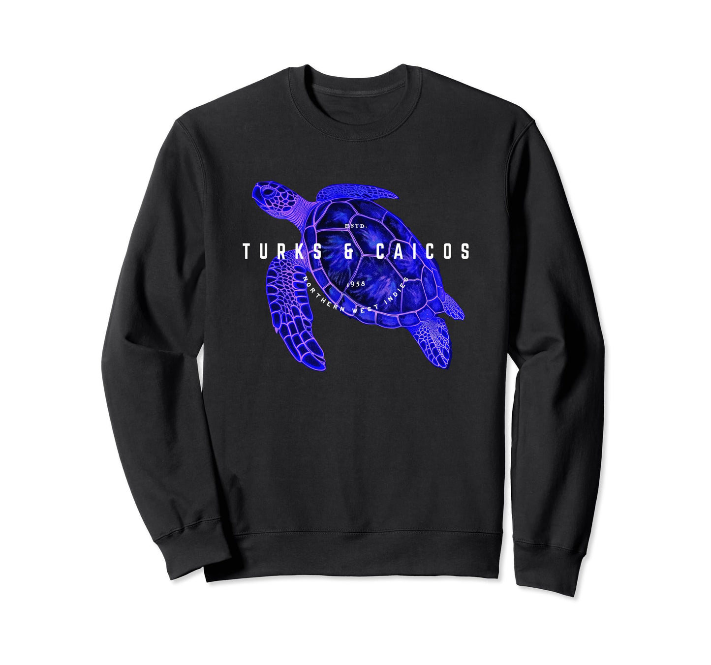 Sea Turtle Turks Caicos Islands Ocean Sweatshirt - Unique Graphic Unisex - T-Shirt, Sweatshirt, Hoodie